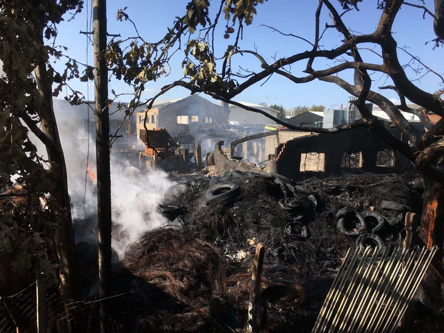 The aftermath of the Cobbs Wood fire. Photo: KFRS