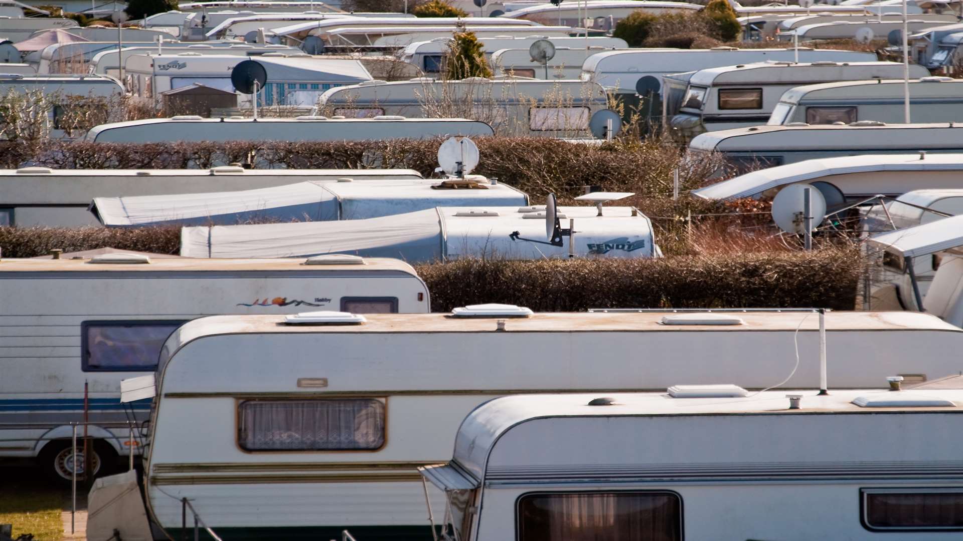 Caravan site. Stock image