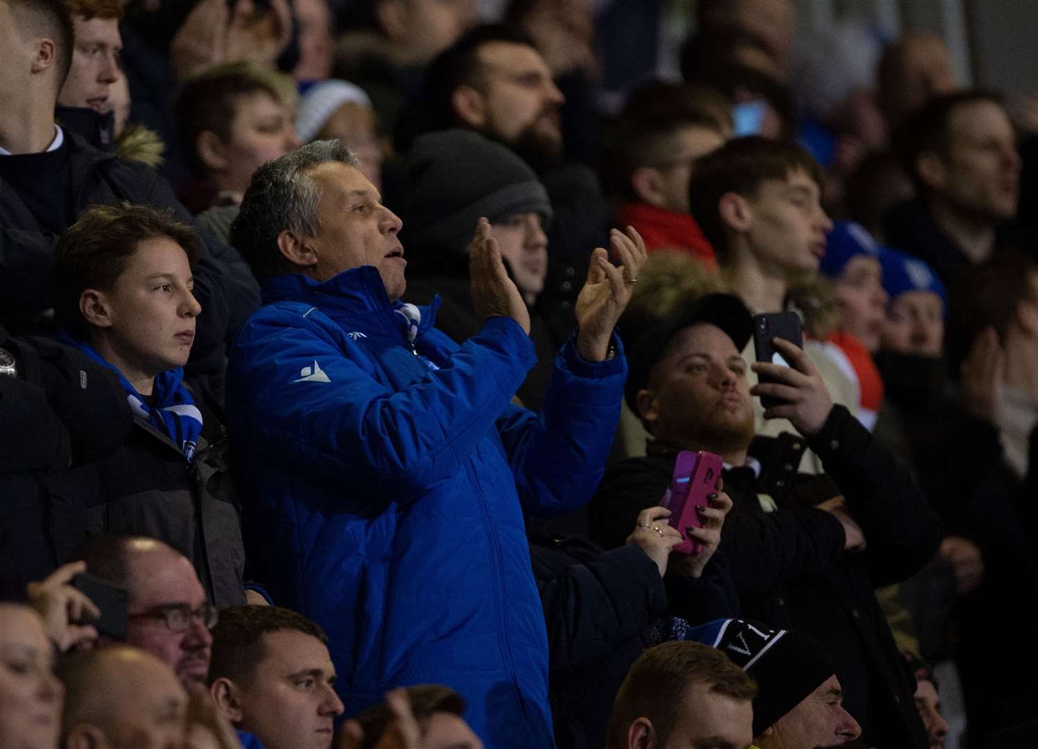 A packed Priestfield Stadium for Gillingham's game against West Ham Picture: Ady Kerry