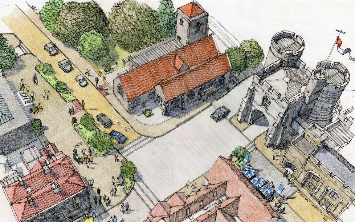 How the new Westgate Square in Canterbury could look. Picture: Canterbury City Council