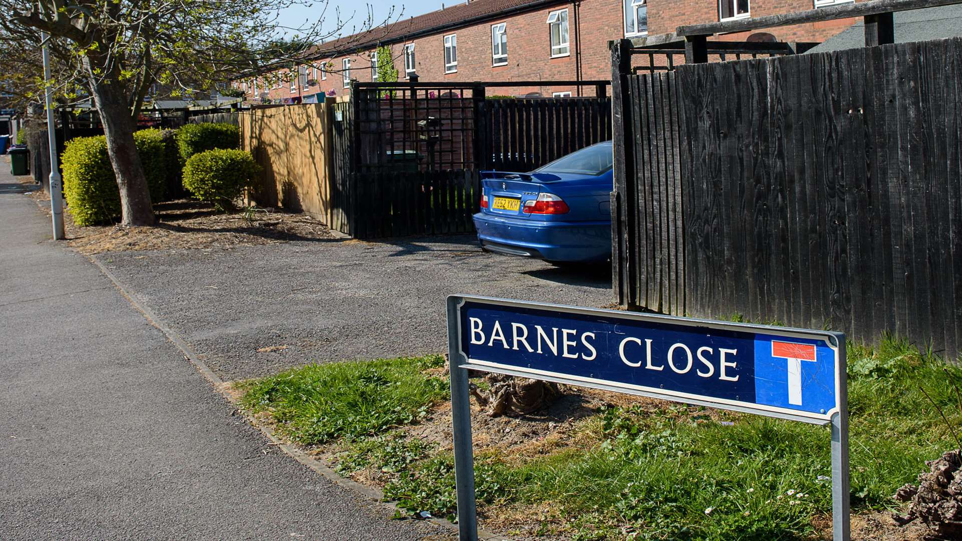 Barnes Close, where the attack took place.