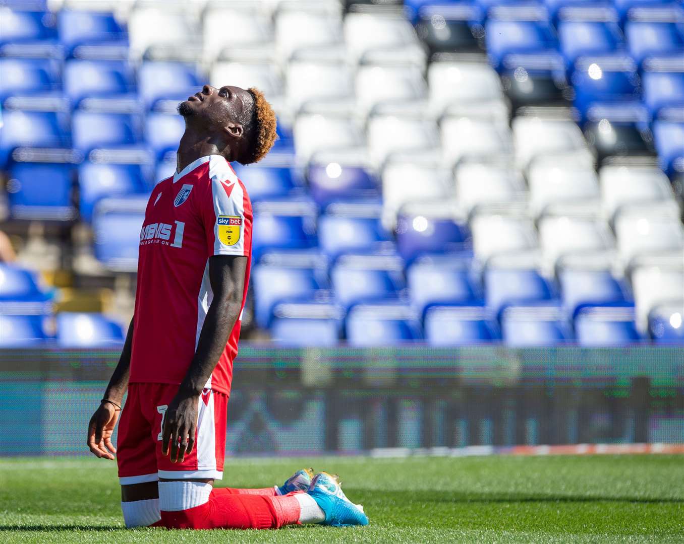 Mikael Ndjoli reacts after missing a chance in the opening half Picture: Ady Kerry