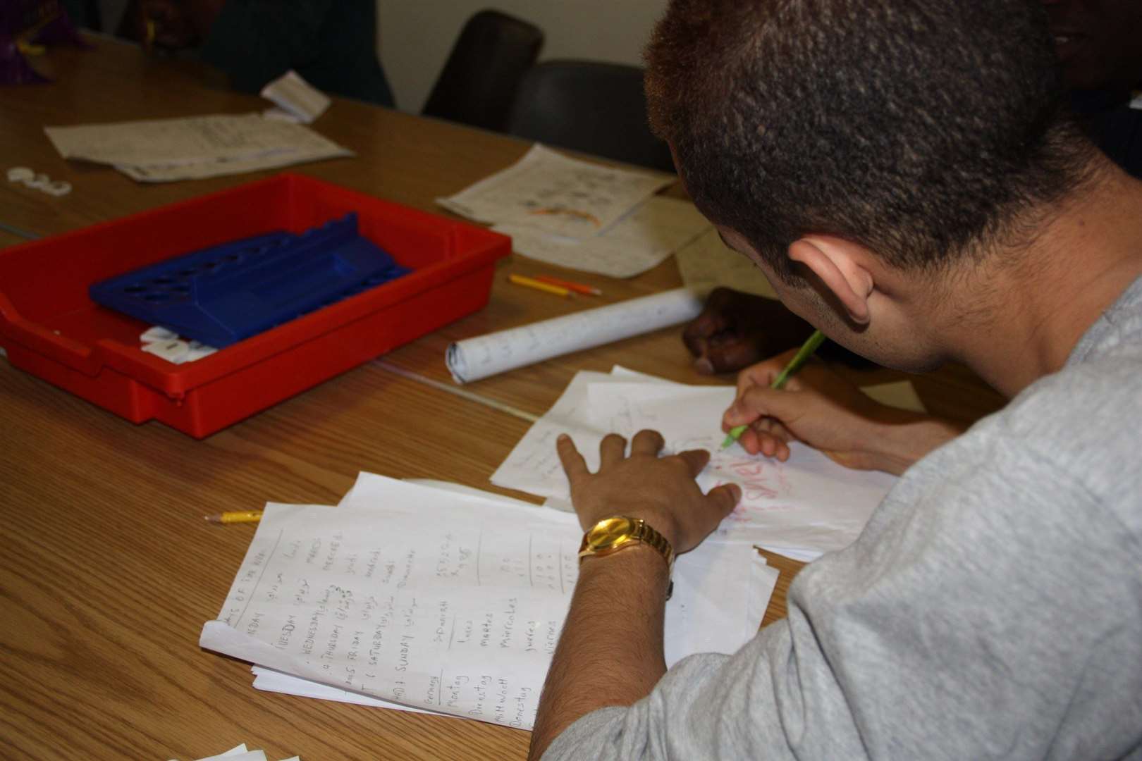 A teenage asylum seeker at a Kent reception centre.