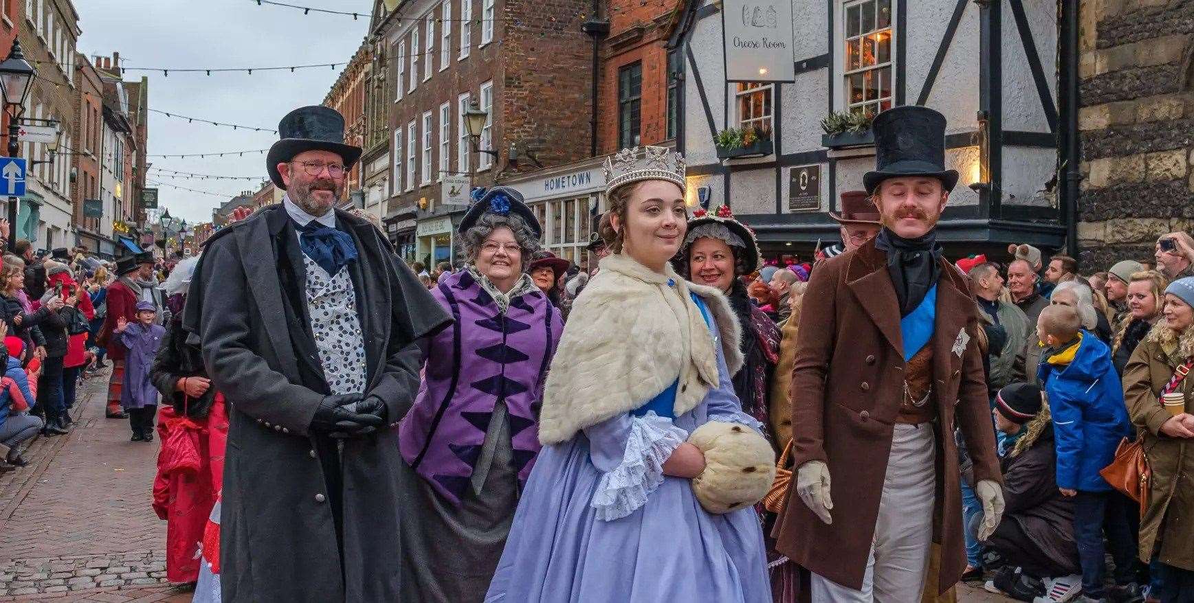 Rochester’s Dickensian Christmas Festival is a nod to author and former Medway resident Charles Dickens. Picture: Visit Medway