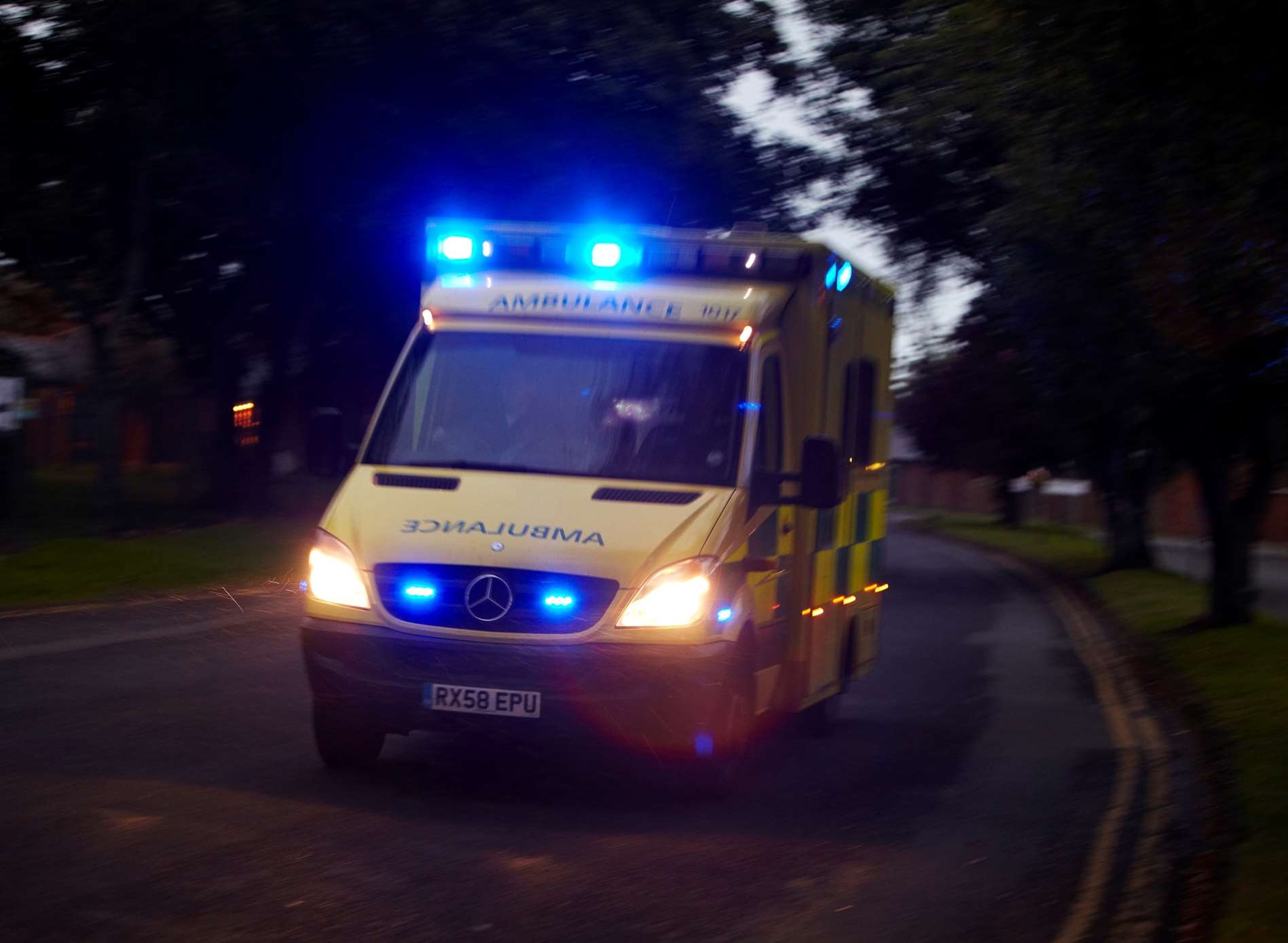 The male cyclist was taken to hospital by ambulance. Stock image: SECAmb