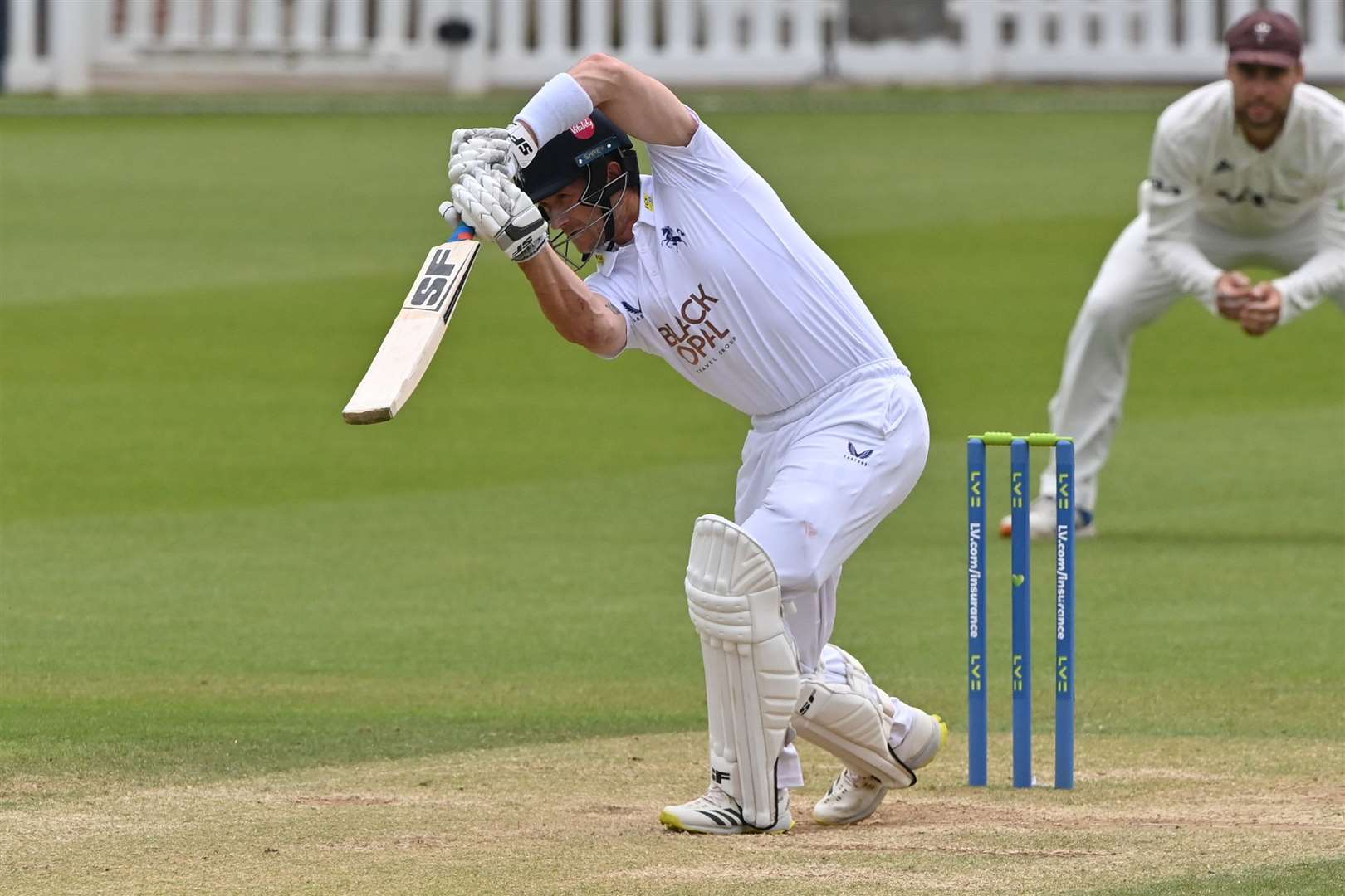 Joe Denly departed for 69 early on day four. Picture: Keith Gillard