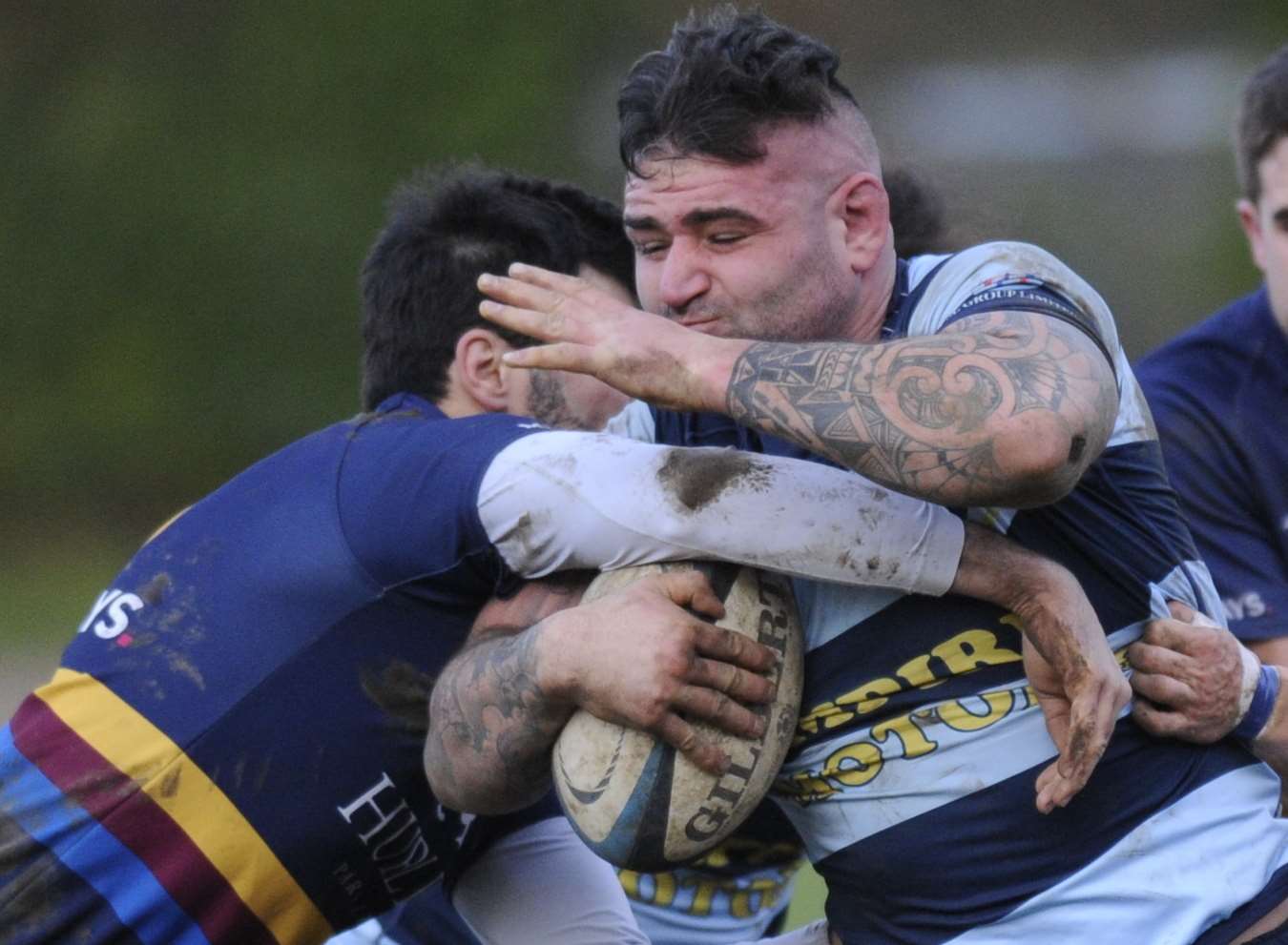 Dover's Buster Collins takes the ball up in the London 1 South clash with Cobham at Crabble last Saturday. Picture: Tony Flashman