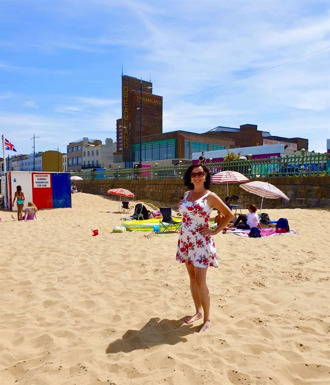 Laura Westcott pictured beside Dreamland - the name of her latest meditation