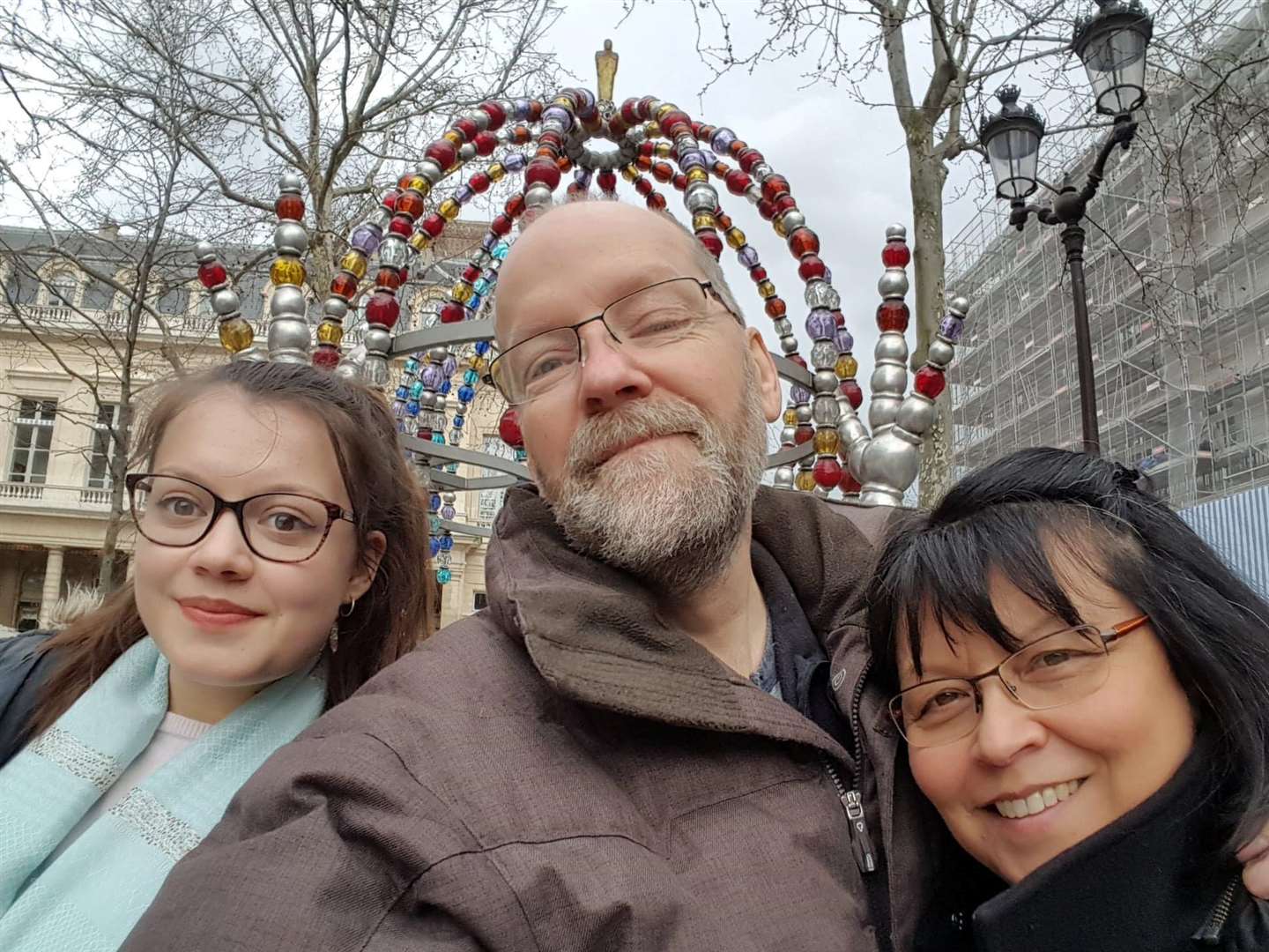 Oriana Situ-Chivers with her my parents, age 18. Picture: SWNS