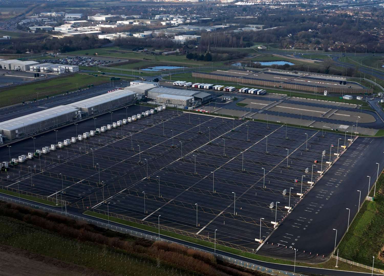 The Sevington inland border facility, near Ashford. Picture: Barry Goodwin