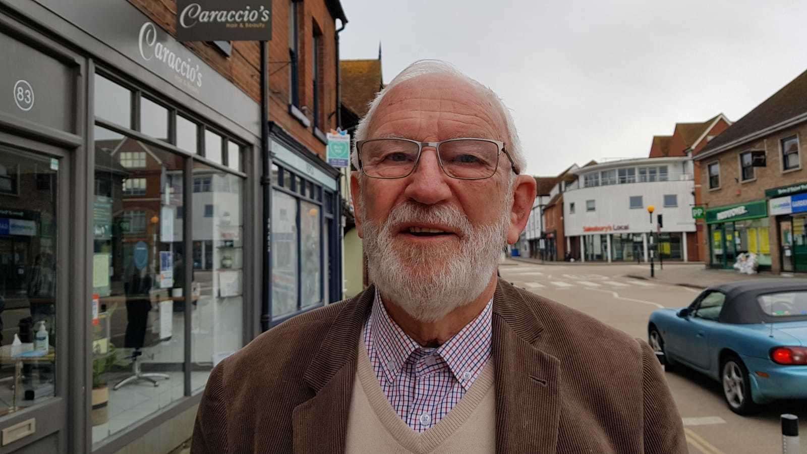 First to get his hair cut at Leo's Barbers in St Dunstans, Canterbury, was the Reverend John Bown