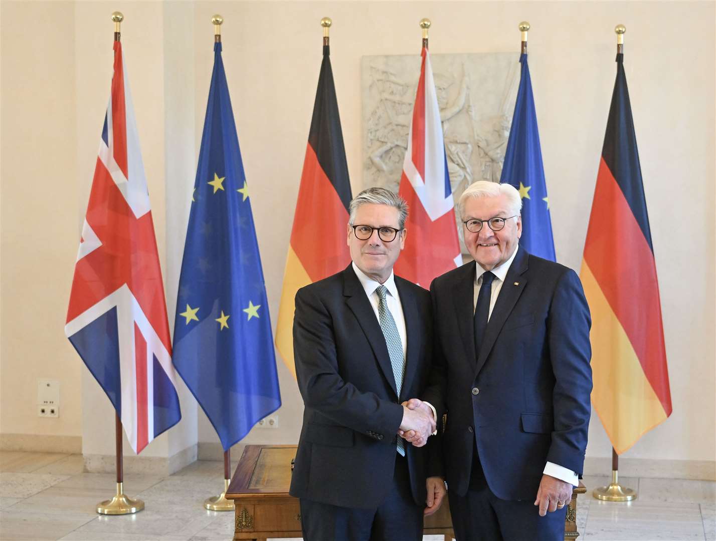 Frank-Walter Steinmeier had invited Sir Keir Starmer to Germany after they met at the Uefa European Football Championship earlier this year (Stefan Rousseau/PA)