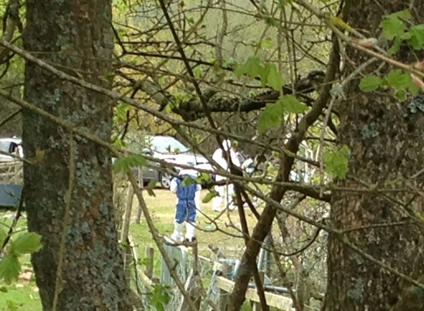 Forensic officers at work in Goudhurst