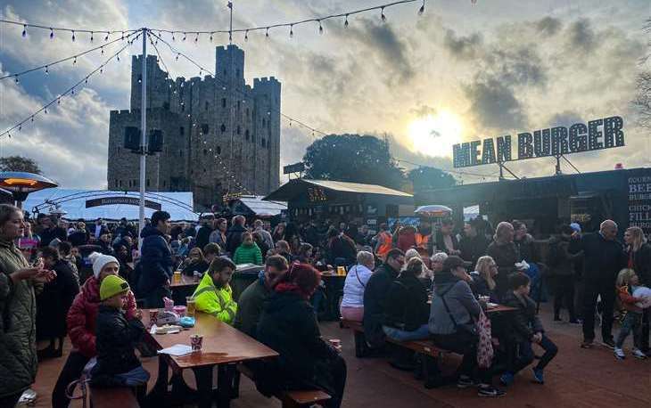 Rochester’s bustling Christmas Market is set to return to the castle this year. Picture: Sam Lawrie