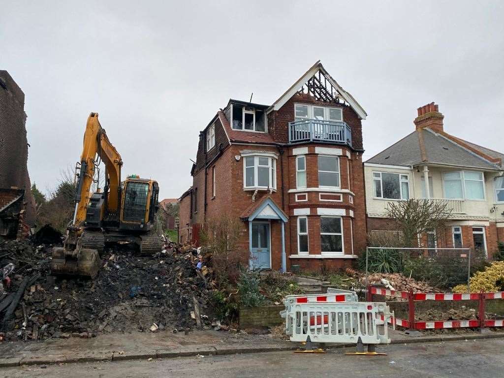 Ben Hills' house was badly damaged by the blaze. Picture: Steve Salter