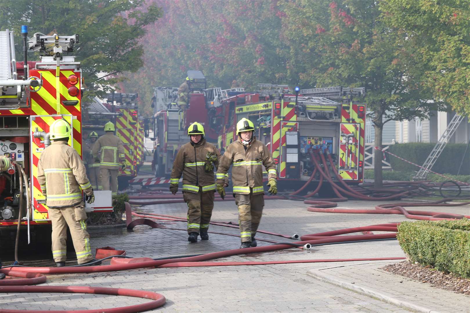 A large scale response was sent to the estate and a rest centre has now been set up.