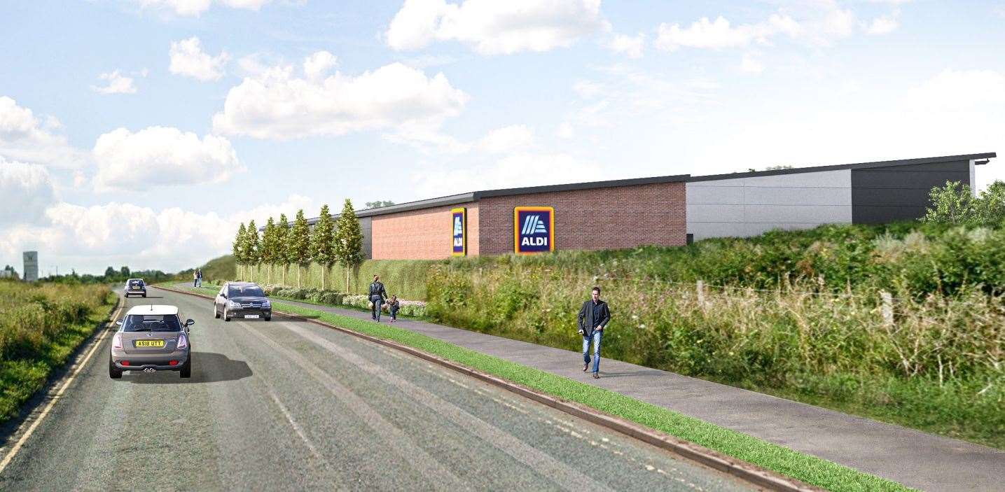 How the Aldi store on Waterbrook Park is set to look. Picture: Aldi