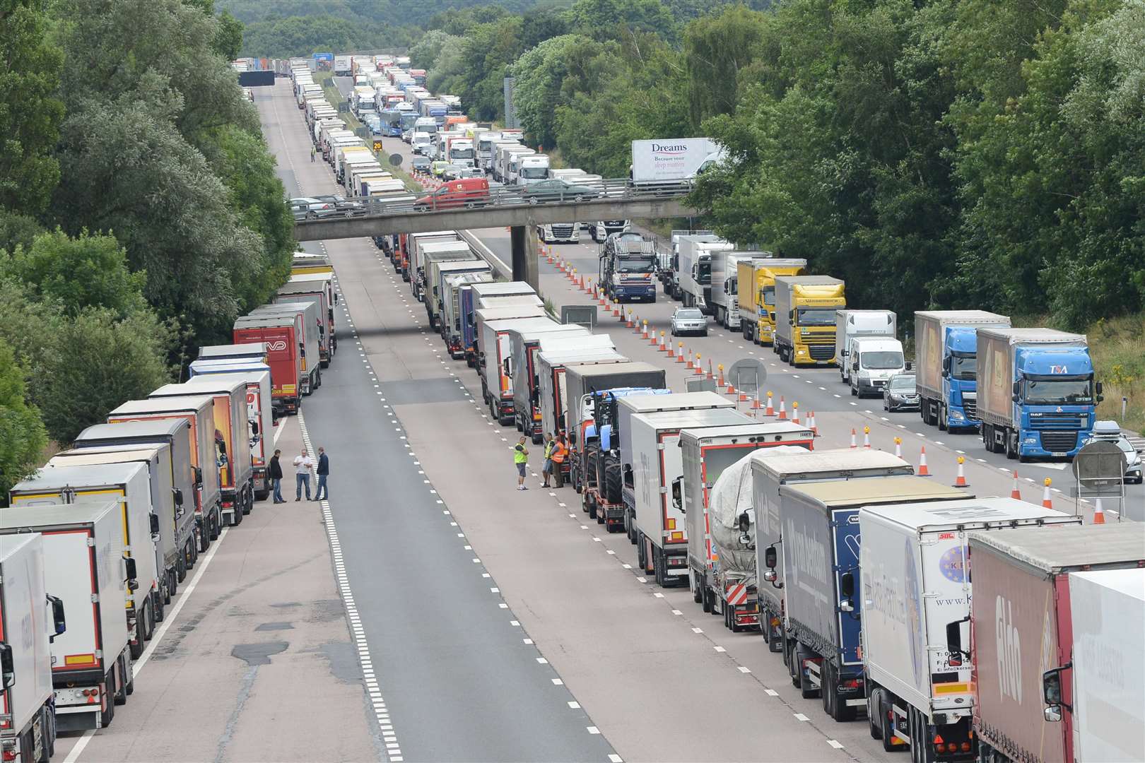 Operation Stack between junction 9 and 10 of the M20 in 2015. Picture: Gary Browne