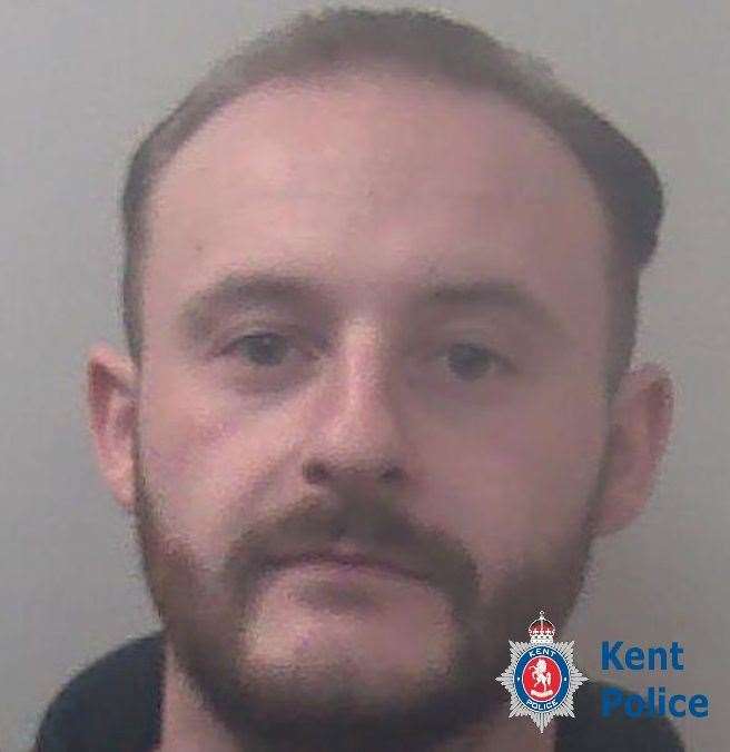 Darrell Mcardle, 24, of The Orchard, Swanley, was jailed for two years for controlling and coercive behaviour and two counts of assault occasioning actual bodily harm. Picture: Kent Police