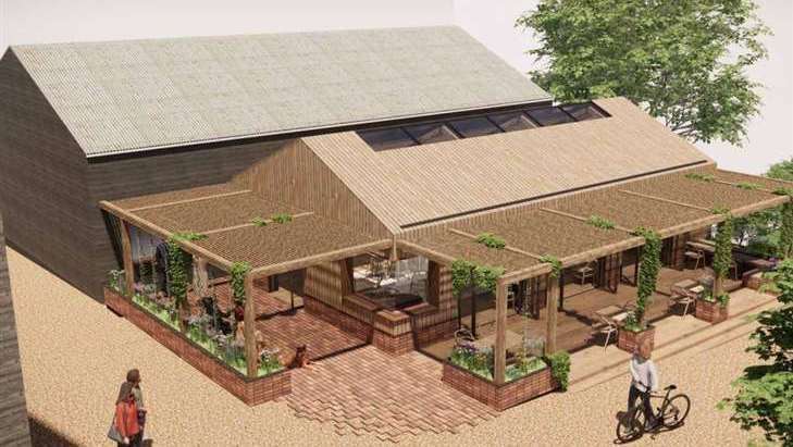 The plans feature indoor and outdoor seating, the latter of which will be in a covered terrace. Picture: Hollaway Studios