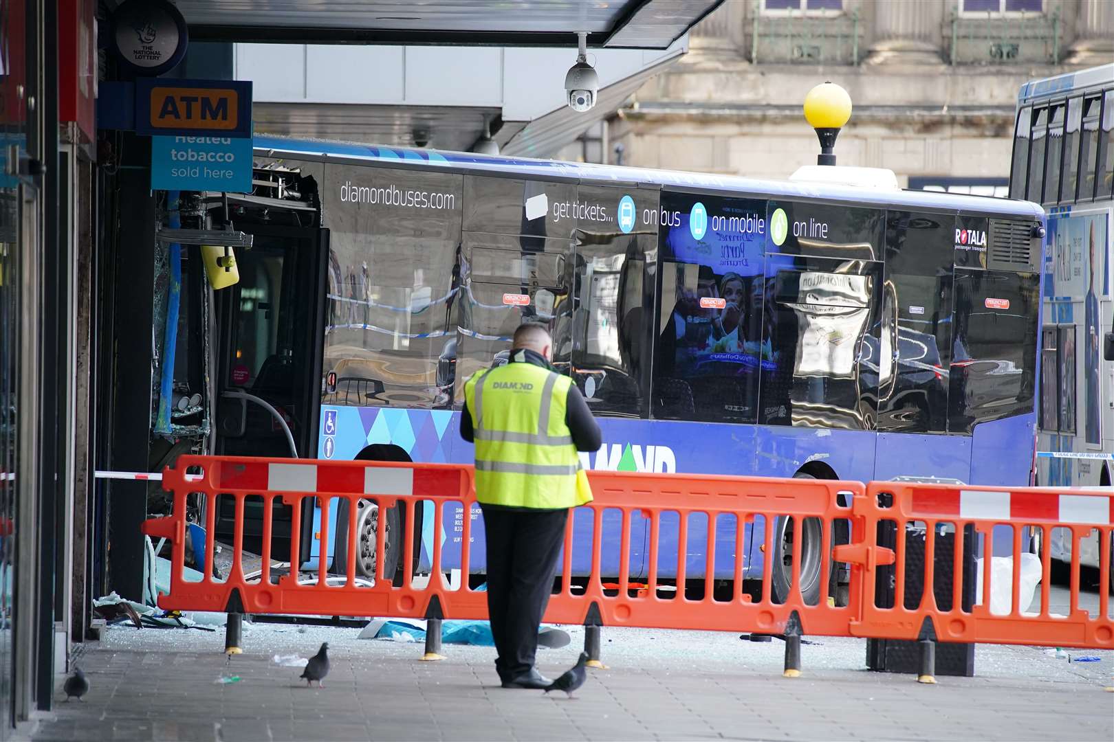 Emergency services at the scene of the crash (Peter Byrne/PA)