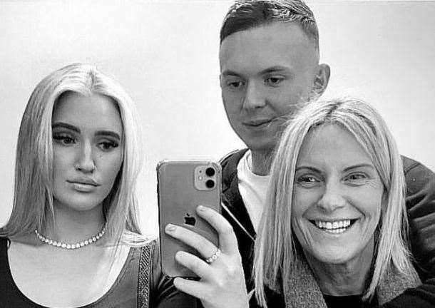 Gabe Farmer, from Broadstairs, with his mother Louise Knight and sister Lilli. Pictures: Louise Knight