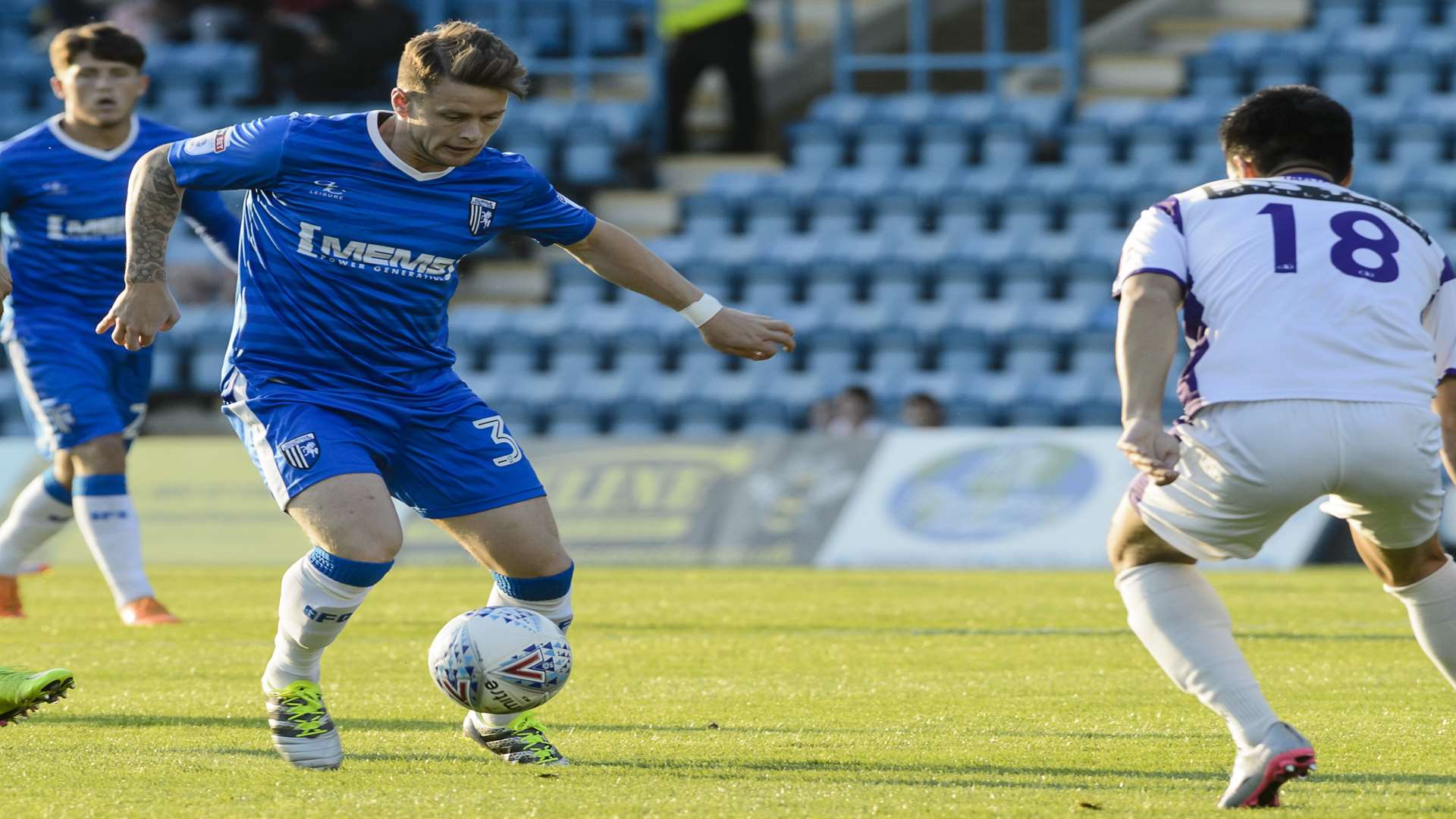 Mark Byrne in pre-season action for Gillingham. Picture: Andy Payton