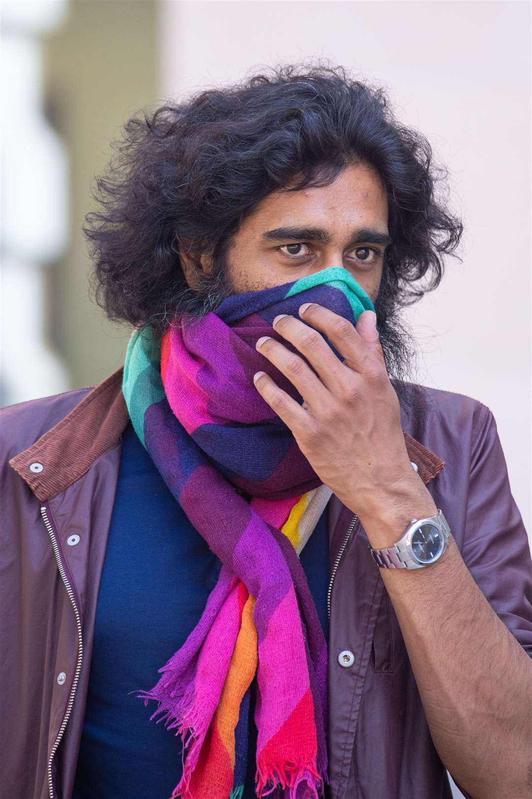 Nishil Patel leaves Westminster Magistrates’ Court after an earlier hearing (Dominic Lipinski/PA)