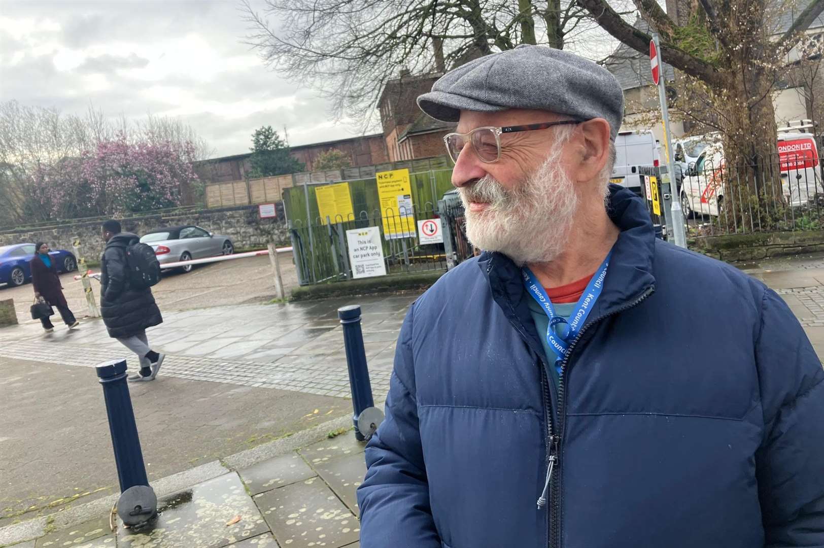 Cllr Barry Lewis outside County Hall