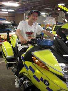 Charlie Denyer visits Maidstone police station
