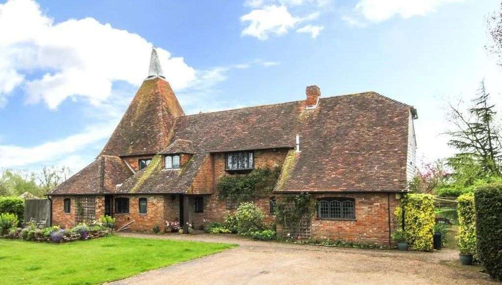 This former oast house is on the Isle of Oxney, which borders East Sussex. Picture: Harpers and Hurlingham