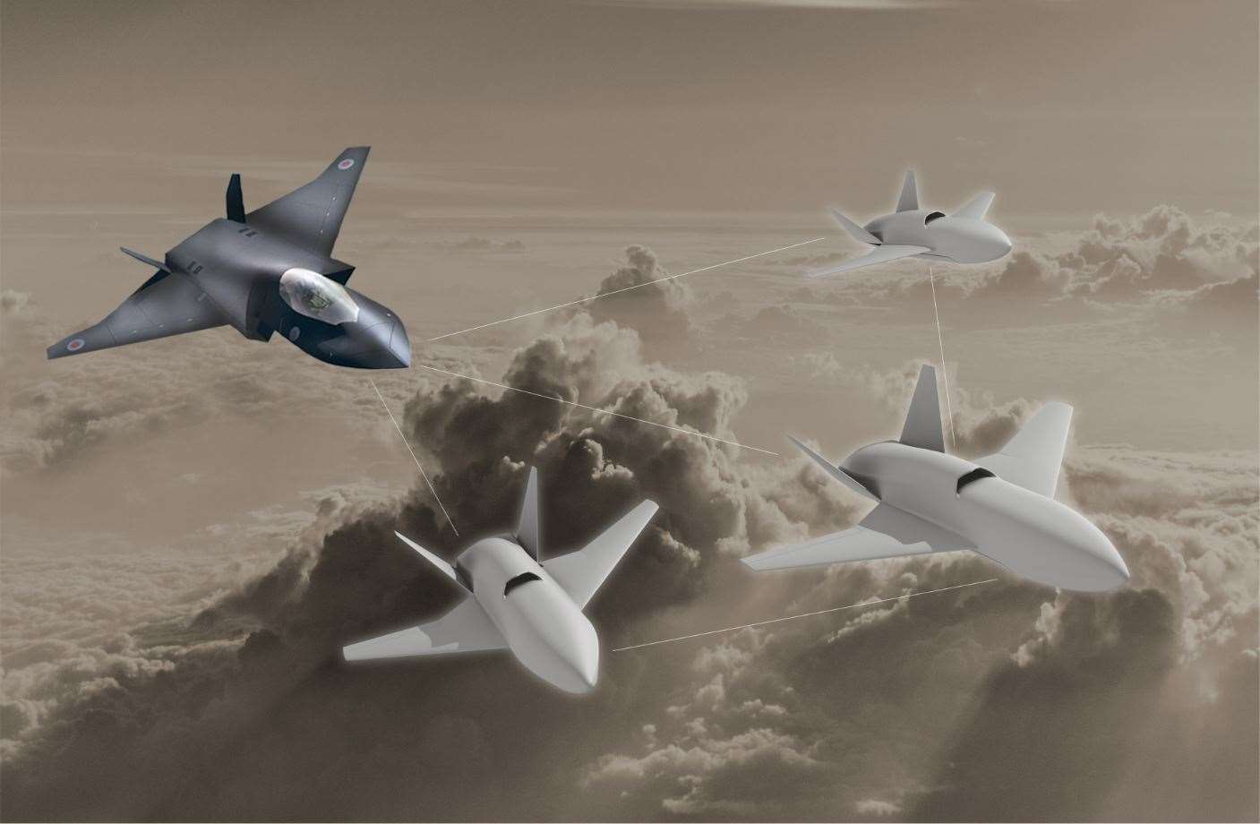 The RAF’s Lightweight Affordable Novel Combat Aircraft (LANCA) is set to be further developed at Spirit AeroSystems, in Belfast (Ministry of Defence/Crown Copyright/PA)