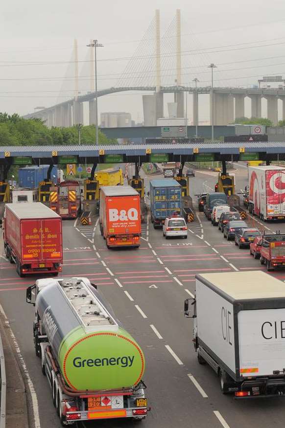 Traffic building up at the Dartford Crossing