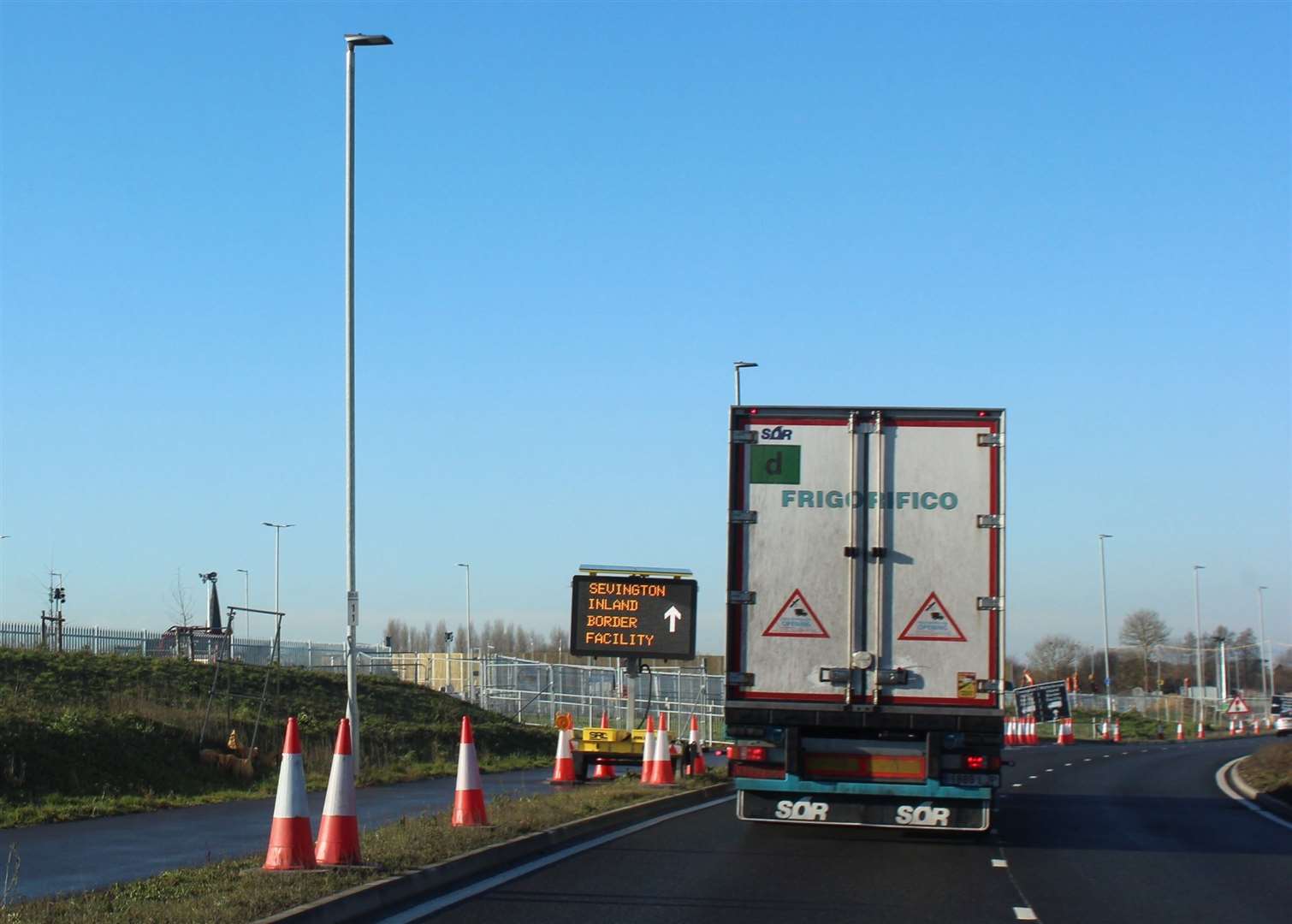 A new health checks centre is to open at the lorry park in Sevington. Photo: ABC