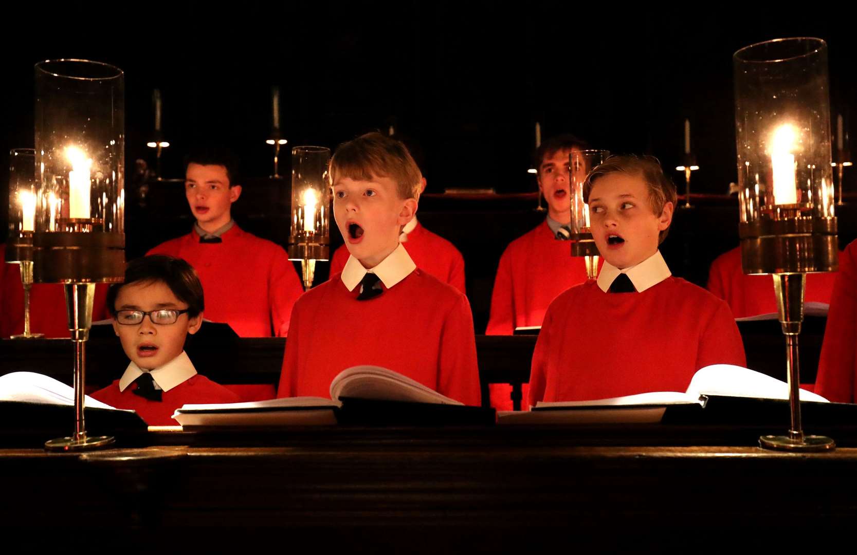 Boys from Cambridge University King’s College choir (Chris Radburn/PA)