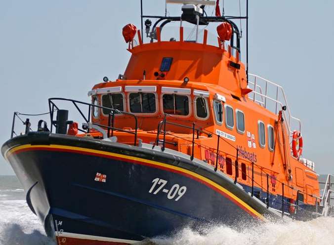 Dover lifeboat in action.