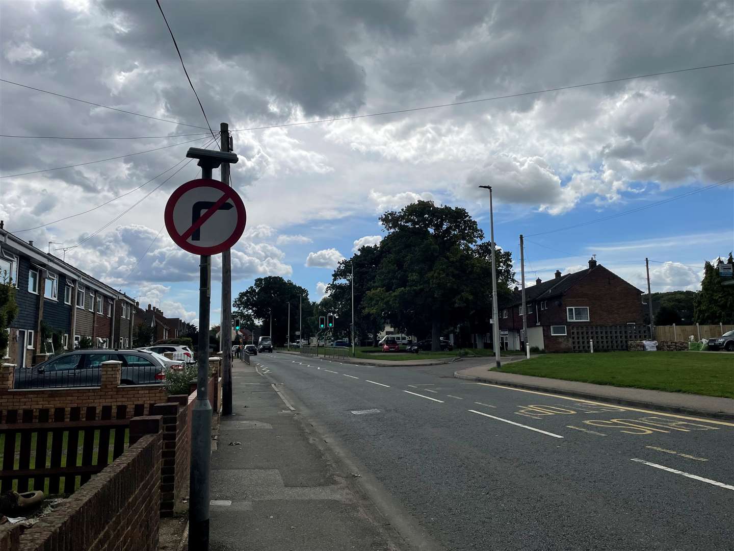 There is a sign to warn drivers they cannot turn right but residents say it is not clear where this applies