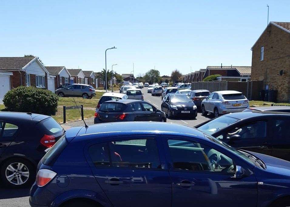 Cars parked along Knockholt Road in Thanet. Picture: Emma Wallace