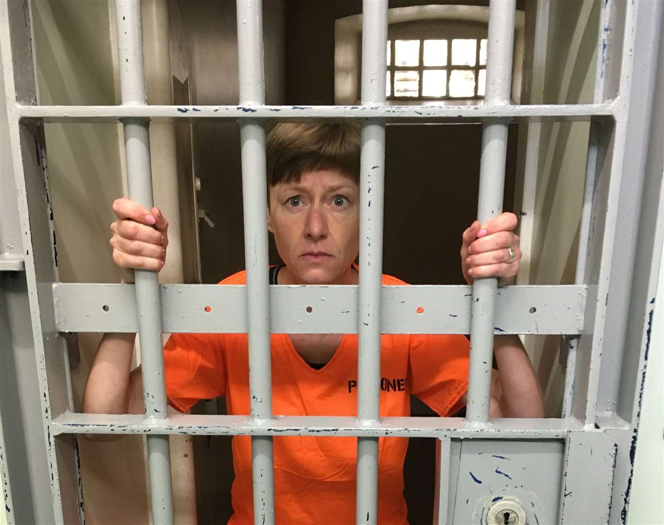 Karen ran a marathon in Shepton Mallet prison in 2019