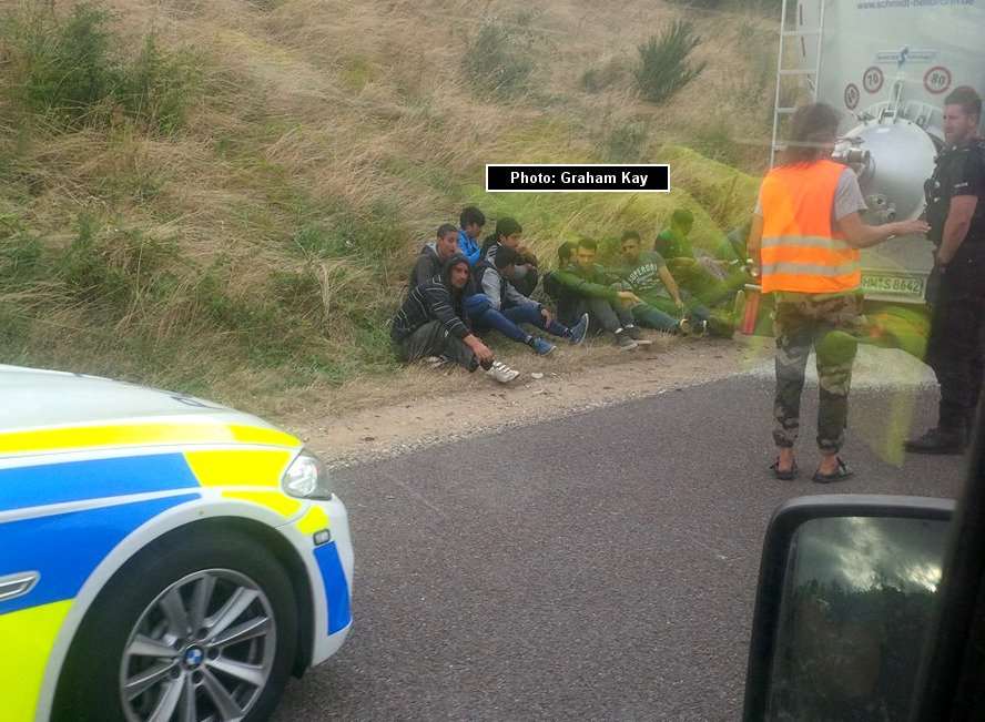 The people were found in a tanker. Picture: Graham Kay