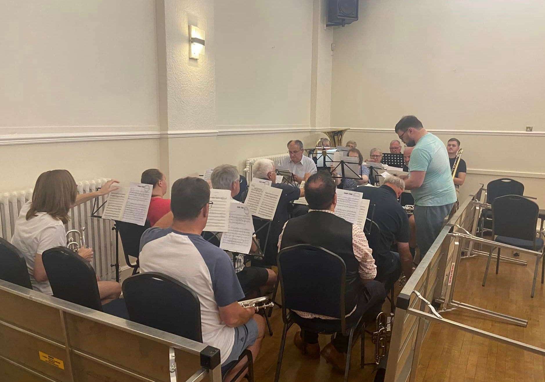 The UK Paper Band preparing for their entry in the Sittingbourne Carnival. Picture: UK Paper Band