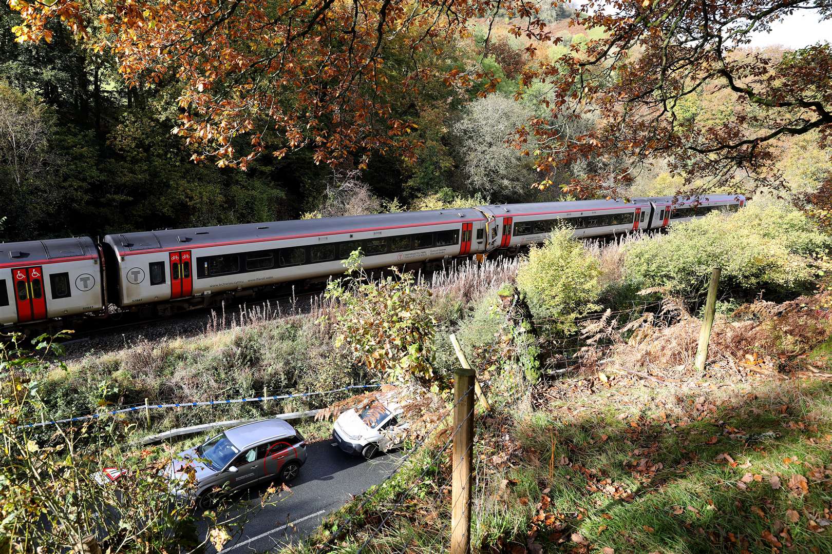 Emergency workers at the scene (Ian Cooper/PA Wire)