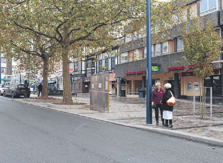 Maidstone High Street near where the attack happened