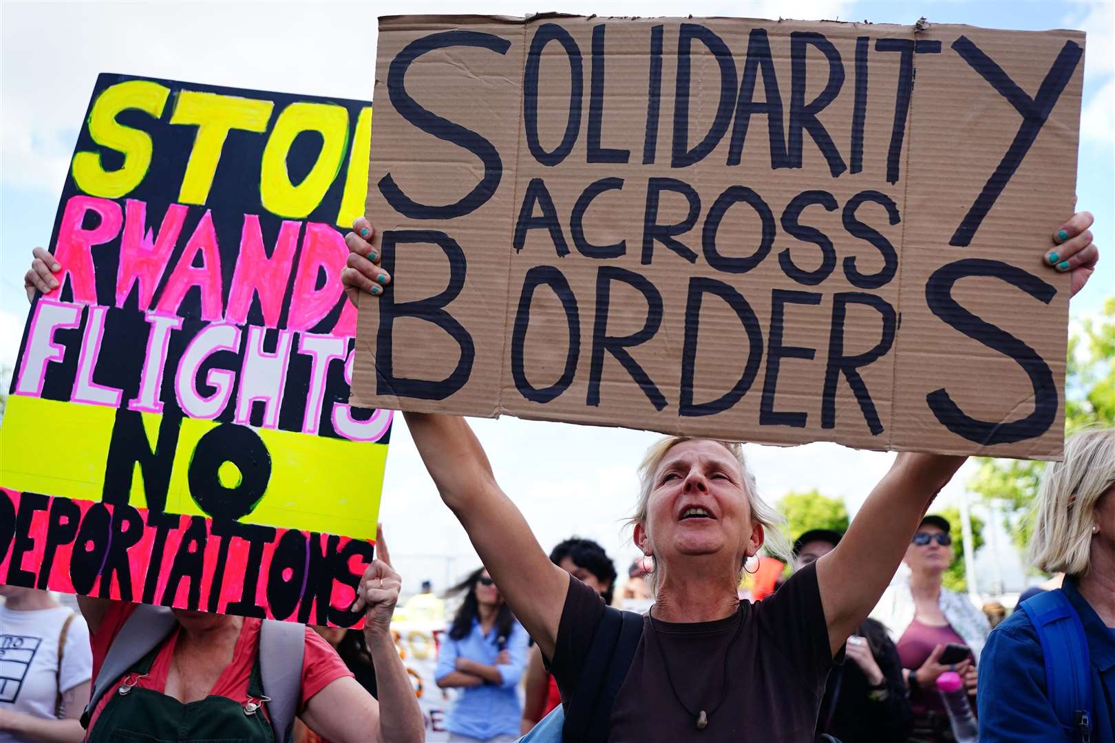 Demonstrators condemned the Government’s plans (Victoria Jones/PA)