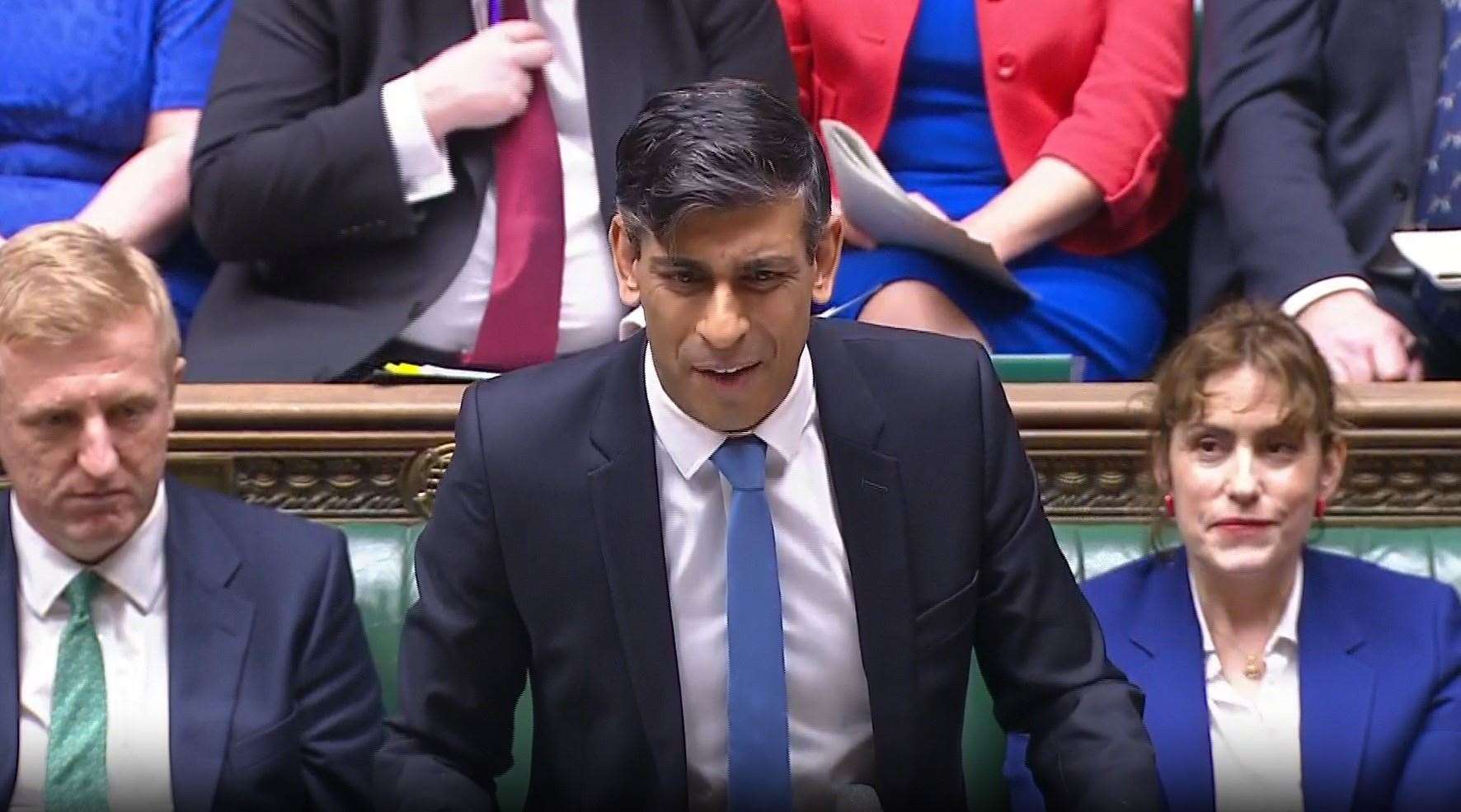 Prime Minister Rishi Sunak traded insults with the Labour leader during PMQs (House of Commons/UK Parliament/PA)