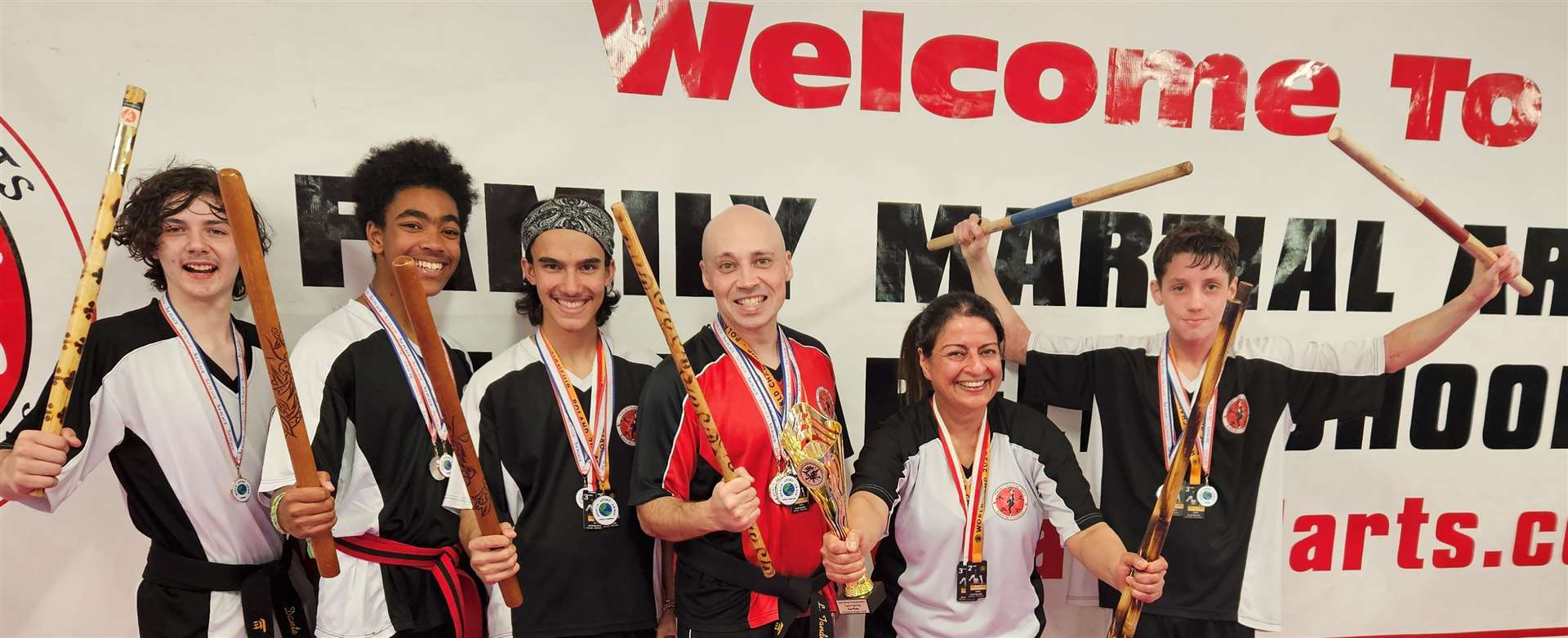 Some members of Family Martial Arts only took up stick fighting two years ago - but have made massive strides in the sport