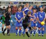 The Gills wall stands firm against Jon Daly's free-kick. Picture: GRANT FALVEY