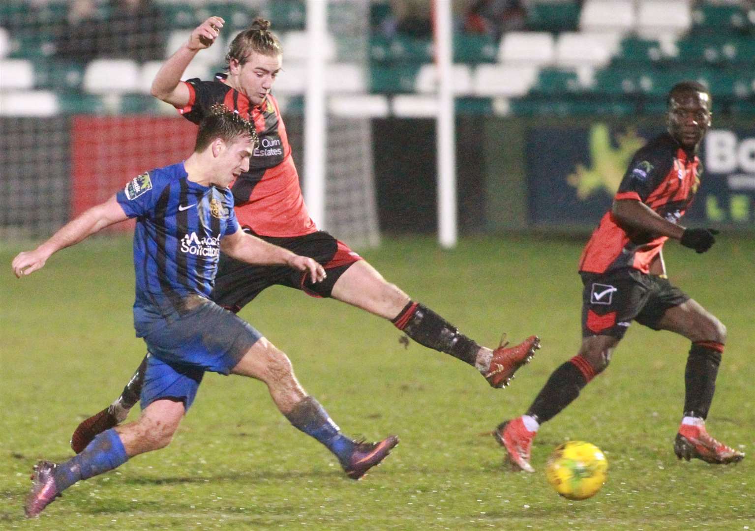 Sevenoaks (blue) in action against Sittingbourne last season. Picture: John Westhrop (42229197)