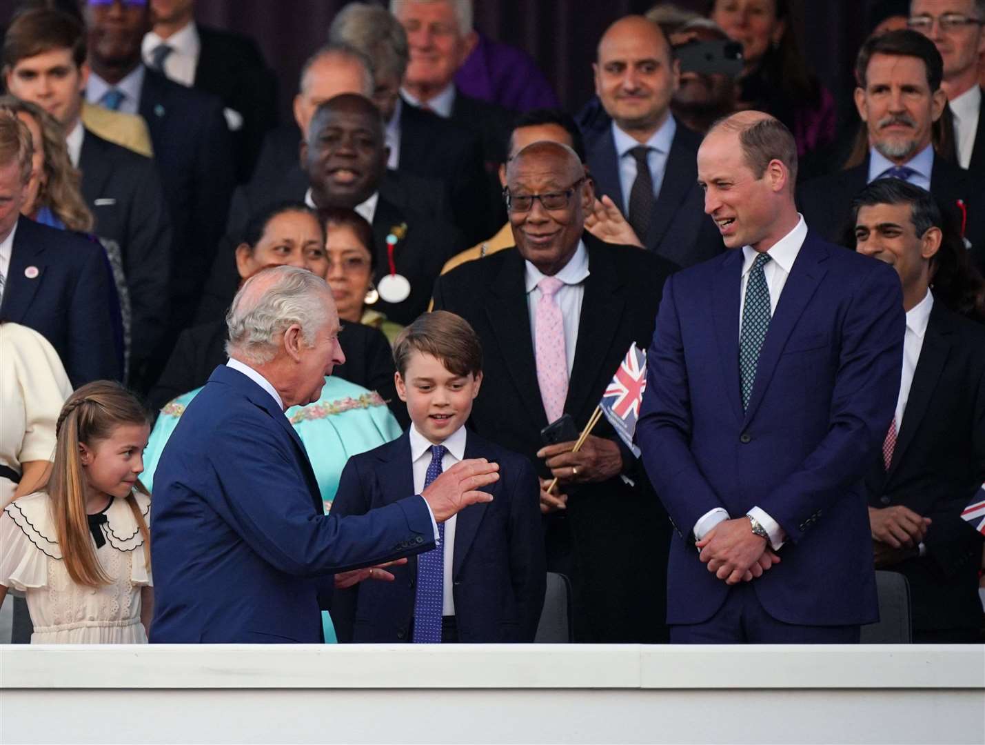 George with the King and William (Yui Mok/PA)