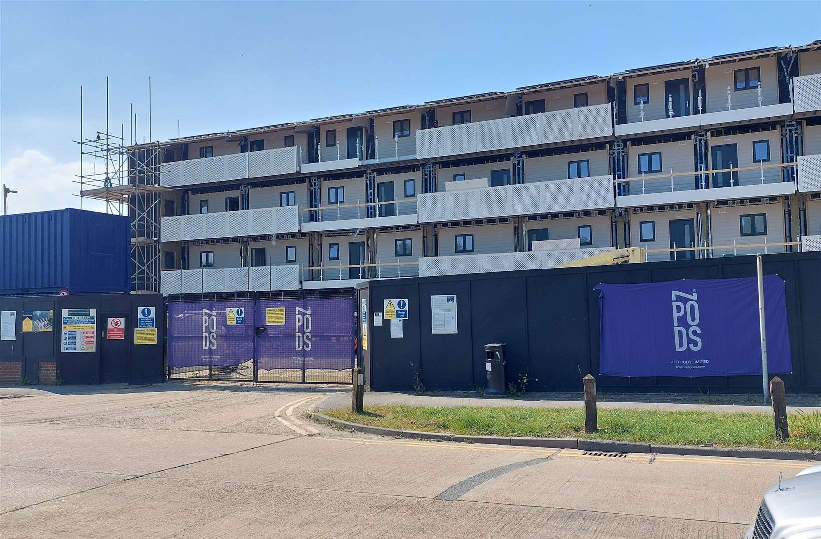 The homeless pods on Henwood Industrial Estate, Ashford. Picture: KMG